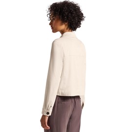Street One Women's Lightweight Velour Overshirt, Smooth Sand Beige