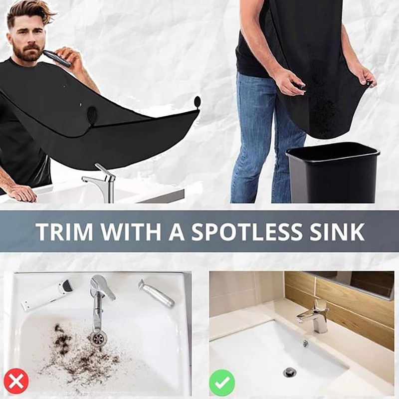 SYGELER Premium Beard Bib Apron - Waterproof Shaving Apron with