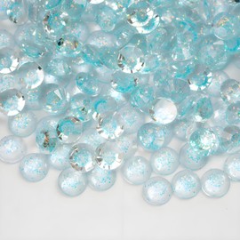 Flatback Rhinestones For Bedazzling Crafting Nails SS10 3mm 4000 Pieces Transparent Resin Rhinestone Round Gems for DIY Bags Clothes Shoes Nail Art Glitter Stone Light Blue