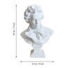 EXCEART Resin Sketch Figures Beethoven Bust Statue Figures Plaster Line
