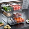 YekouMax Pantry Organizers and Storage Bins, Refrigerator Organizer, Plastic Stackable