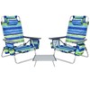 BETTARY Backpack Beach Chairs Set, 5-Position Lawn Chair & Small