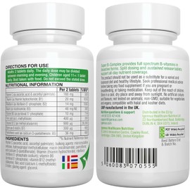 Igennus Super B-Complex – High Absorption Methylated B Vitamins with Folate, Boosted B12 & Vitamin C – Clean Label, Sustained Release Formula for Energy, Stress Support & Metabolism – 60 Tablets
