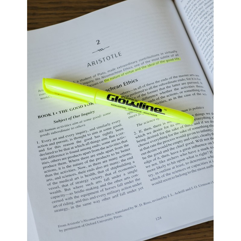 Promarx Glowline Pocket Highlighter Sticks, Yellow, 4 Count
