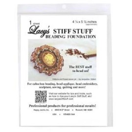 Lacy's Stiff Styff Beading Foundation Lacy's Stiff Stuff Premium Craft Medium - One 4.25" x 5.5" Sheet, Black