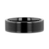 Thorsten Vulcan Black Tungsten Carbide Men’s Wedding Ring – Flat