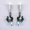 Dtup Aretes Malefica Corazon Oro Negro Gotico Original S925 Dtup®