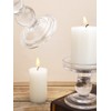 Lewondr Glass Candle Holders, 3 Pieces Crystal Clear Candlesticks with