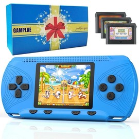 【2025 New】Handheld Game Console for Kids, Portable Game Console with Preloaded 258 Video Games & 3 Game Cartridges, 3.0'' Large Screen, Rechargeable Battery, Hand Held Game Console Gift for Kids 4-12 - Color: Red