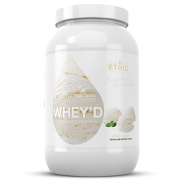 Sweat Ethic Whey'd Protein Powder, 25 G Whey Protein Blend with Concentrate, Isolate & Hydrolysate, Low Lactose & Digestive Enzymes for Easy Mixing & Smooth Texture, Vanilla Cream Flavor, 25 Servings