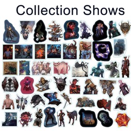 GTOTd Baldur's Gate Stickers (50Pcs Large Size) Gifts Merch Decoartions Laptop Party Supplies for Water Bottle Sticker Luggage Skateboard Room Decor Teens