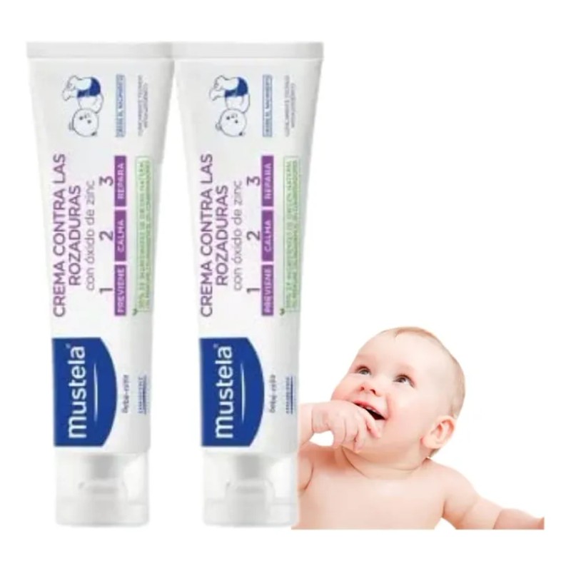 Crema Contra Rozaduras 1-2-3 Con Óxido De Zinc 2 Unidades