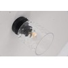 Volcode 12V Hammered Glass Ceiling Light for RV, Flush Mount