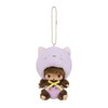 Sekiguchi Plush Monchhichi Anamaru Babichichi SS Face Big Keychain Cat