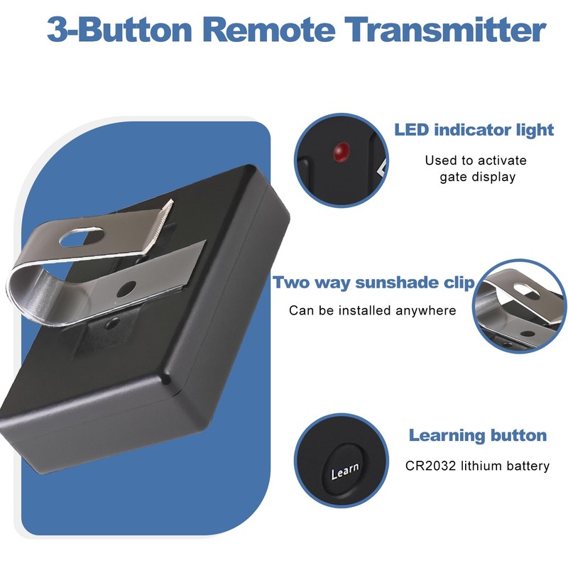 2025 Upgrade AXS1 Remote Transmitter Replacement Ghost Controls 3-Button Remote