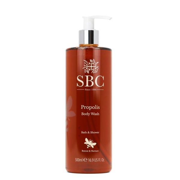 SBC Skincare Shower Gel with Propolis 500 ml - Cleans Dirt and Impurities - Moisturises and Vitality to the Skin - Contains Glycerine