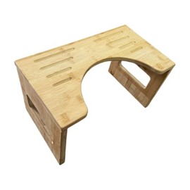 Bamboo Wood Toilet Step Stool - Foldable Wooden Squatting Potty Stool for Adults & Kids, Non-Slip & Portable Foot Pooping Steps for Toilet Healthy Posture