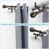 Lwiiom Double Curtain Rods with Aluminum Bouquet Brackets and Round