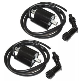 Caltric Front & Rear Ignition Coils for Suzuki VS1400GLP Intruder 1400 1987-2004