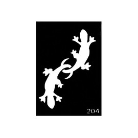 Pochoir pour le Corps format 3'' X 4'' #204 Lézards