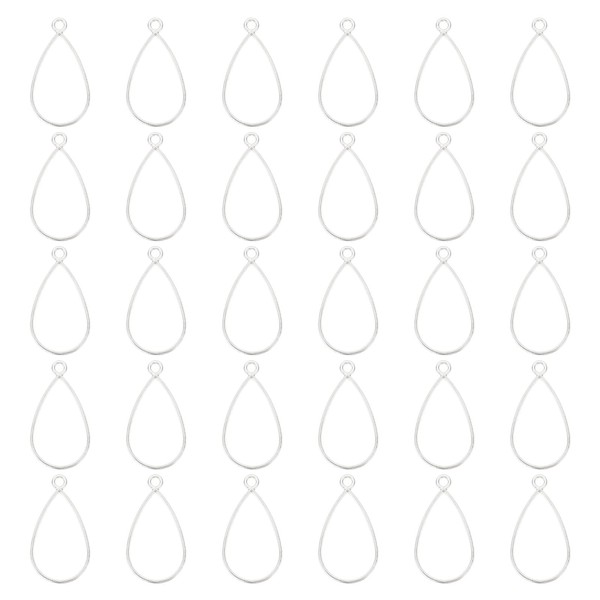 PATIKIL 50pcs Open Bezels, Resin Bezels Pendants Mold Open Back