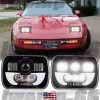 Unbranded For Chevy 1984-1996 Corvette C4 Pair Black 5X7" 7x6"