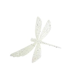 Gisela Graham Christmas Decoration 17cm - White Glitter Dragonfly