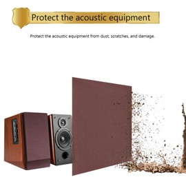 Richer R SPEAKER Fabric, 1.7 m x 0.5 m Fabric HIFI Speaker Acoustic Speaker Grill Fabric Polishing Cloth Dust Proof Cover for Large Speaker/Stage Speaker, brown