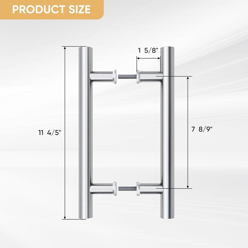 JUBEST 12" Push Pull Barn Door Handle, Double Side H