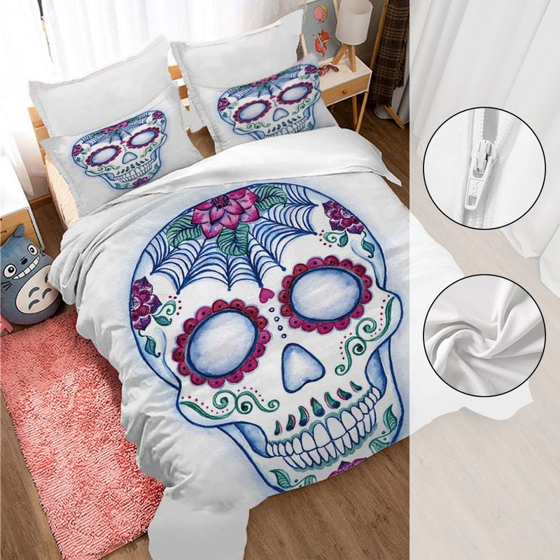 3Pcs/Set Distinctive Pattern Bedding Set Polyester Fiber Comfortable Quilt Cover