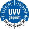 100 Test Badges UVV Tested Test 30 mm Test Labels