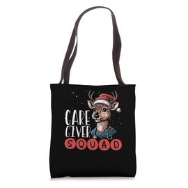 Christmas Caregiver Xmas Day Caregiving Job Santa Claus Tote Bag