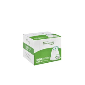 TYPLASTICS Tall Kitchen Drawstring Trash Bags 13 Gallon (200 Count)
