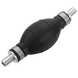 sourcing map 10mm (3/8") Rubber Fuel Primer Pump, Transfer Vacuum Hose Hand Siphon Bulb, One Way Fuel Primer for Gasoline Petrol Marine Diesel Boat, Silver
