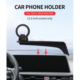 MaserWeller Car Phone Holder for 2021-2024 Kia EV6 Accessories 12.3-Inch Screen Fixed Clip, 360° Rotation Phone Mount Compatible with MagSafe, Cell Phone Holder Does Not Affect Air Vent