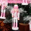 Yardwe Pack of 5 Pink Nutcracker Soldier 13 cm Nutcracker