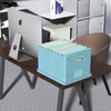 Oterri File Organizer Box with Lid, Portable Hanging File Box