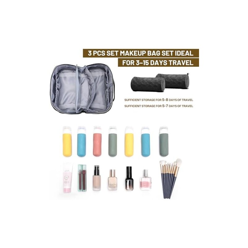 Travel Makeup Organizer, Compact Lightweight Accessory for Travel and Daily