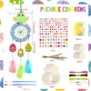 MWOOT 8 Pcs Wooden Easter Dream Catcher Craft Kits, DIY