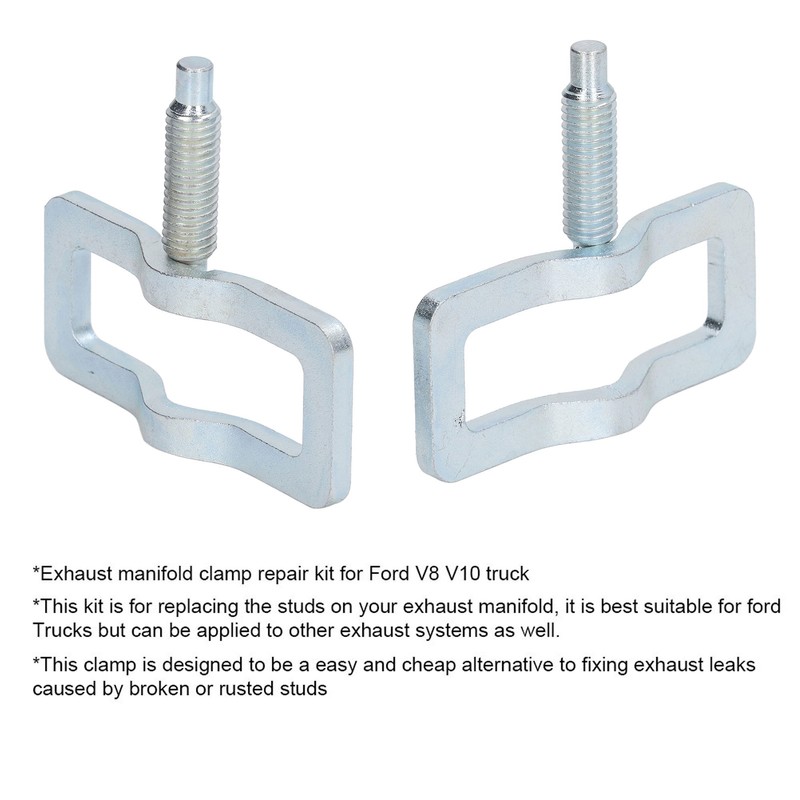 2pcs Exhaust Manifold Clamp Repair Kit Manifold Stud Clamp Replacement
