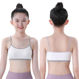 FIRITHYC Girl Training Bras for Girls, 5 Packs Padded Training Bras 10-16 Sports Seamless Bra Design with Removable Pads Bras, 6 Packs Style A