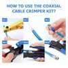 Knoweasy Kit de herramientas de compresión coaxial con engarzador de