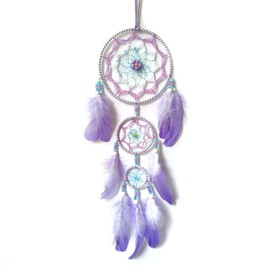 SOYUZU Purple Dream Catcher Feather Dream Catchers for Bedroom Adult Dream Catcher for Wall Hanging Decor Art Ornaments Crafts