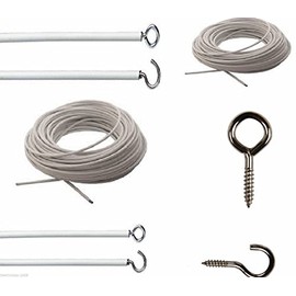Net Curtain Wire - Free Hooks & Eyes- 2 metres