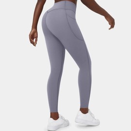 Halara UltraSculpt SoCinched High Waisted Tummy Control Side Pocket Shaping Training Leggings#summer#summervibes#NovaTopFinds#TikTokShopBacktoSchool:_Falling Gray Purple_7/8_S(4-6)