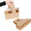 Cup Carrier Holder 2 Cups Kraft cardboard carrying tray for