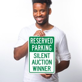Silent Auction Winner Sign, 10x14 Inches, Rust Free .040 Aluminum, Fade Resistant, Made in USA by Sigo Signs