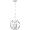 Living District Wallace 3-Light Mid-Century Metal Pendant in Chrome and