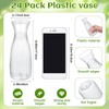 Mumufy 24 Pcs Plastic Bud Vases Bulk Small Clear Vases