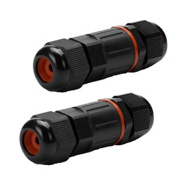 2Pcs IP68 Waterproof Electrical Junction Box Outdoor Underground Wire Connector Junction Boxes for 2 or 3 Pin Cables Range for 0.23-0.33 Inch(5.8-8.3MM)